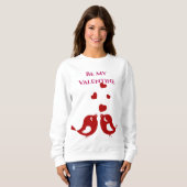 Sweatshirt Coeur de balayage romantique Soyez mes Inséparable (Devant entier)