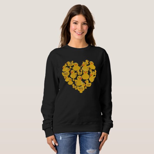 Sweatshirt Coeur de canard en caoutchouc. Ducky Quack (Devant entier)