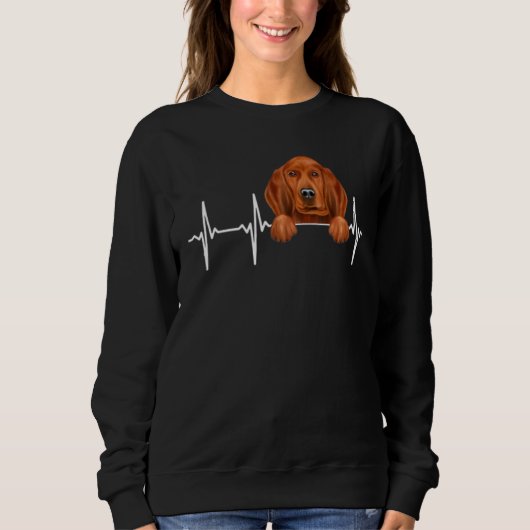 Sweatshirt Coeur De Chien Pour Le Coonhound Redbone (Devant)