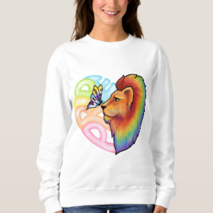 Sweatshirt Coeur de fierté : Célébration du lion et du papill
