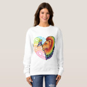 Sweatshirt Coeur de fierté : Fête du lion/papillon Zazzle (Devant entier)