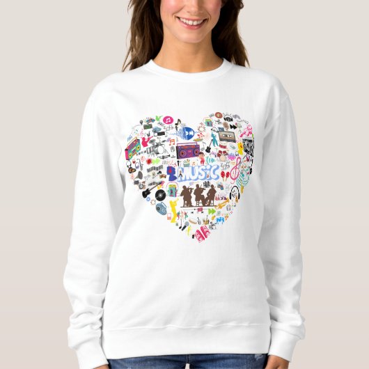 Sweatshirt Coeur de la musique (Devant)