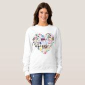 Sweatshirt Coeur de la musique (Devant entier)