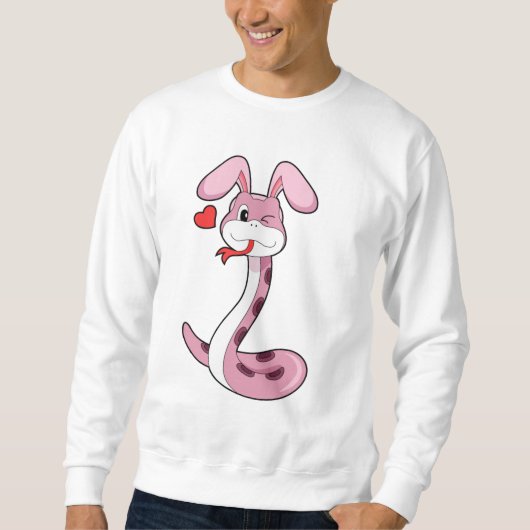 Sweatshirt Coeur de lapin serpent (Devant)