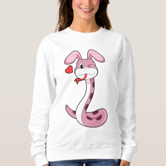 Sweatshirt Coeur de lapin serpent (Devant)