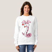 Sweatshirt Coeur de lapin serpent (Devant entier)