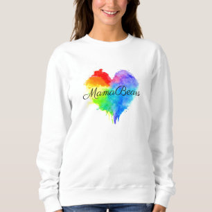 Sweatshirt Coeur de l'arbalète arc-en-ciel
