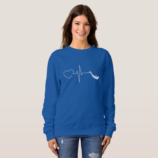 Sweatshirt Coeur de natation (Devant entier)