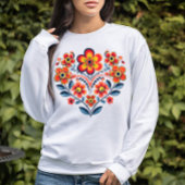 Sweatshirt Coeur des fleurs rétro