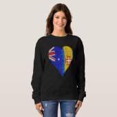 Sweatshirt Coeur du drapeau australien de Madère (Devant entier)