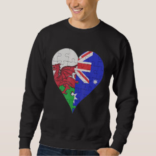 Sweatshirt Coeur du drapeau australien gallois