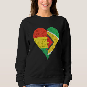 Sweatshirt Coeur du drapeau bolivien du Guyana