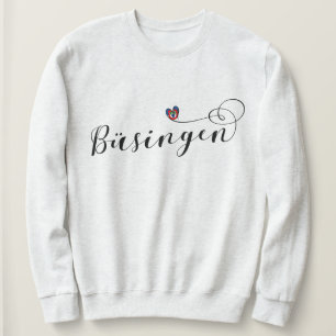 Sweatshirt Coeur du drapeau de Büsingen, Büsingen am Hochrhei