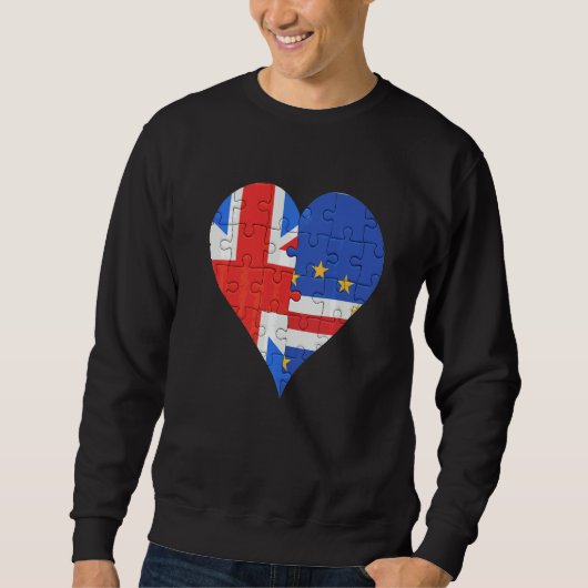 Sweatshirt Coeur du drapeau du Cap-Vert britannique (Devant)