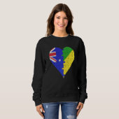 Sweatshirt Coeur du drapeau du congon australien (Devant entier)
