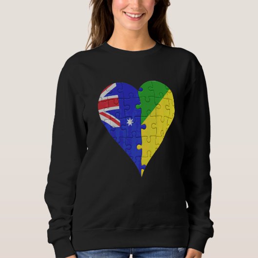 Sweatshirt Coeur du drapeau du congon australien (Devant)