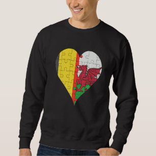 Sweatshirt Coeur du drapeau gallois belge