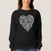 Sweatshirt Coeur Empreinte de patte (Devant)