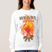 Sweatshirt Coeur en feu  (Devant)