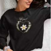 Sweatshirt Coeur Fleur Rétro, Visage heureux, maman espagnole