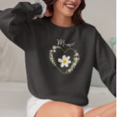 Sweatshirt Coeur Fleur Rétro, Visage heureux, maman espagnole