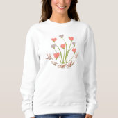 Sweatshirt Coeur floral (Devant)