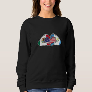 Sweatshirt Coeur Mains Mexique Guatemala Et États-Unis