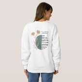 Sweatshirt Cœur reconnaissant Abondance intérieure Simplement (Dos entier)