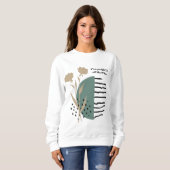 Sweatshirt Cœur reconnaissant Abondance intérieure Simplement (Devant entier)