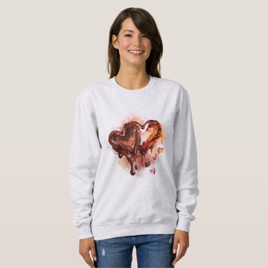Sweatshirt Coeurs de chocolat (Devant entier)