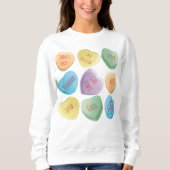 Sweatshirt Coeurs de conversation de sucrerie de (Devant)
