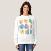 Sweatshirt Coeurs de conversation de sucrerie de (Devant entier)