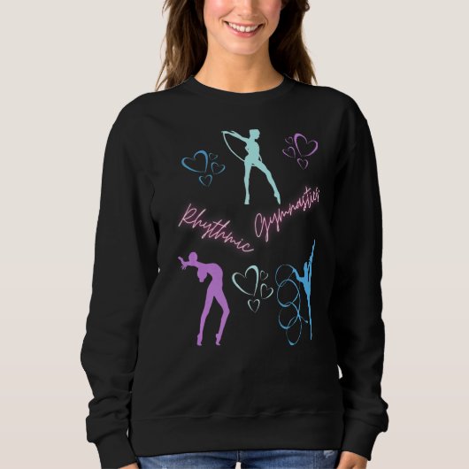 Sweatshirt Coeurs de gymnastique rythmique (Devant)