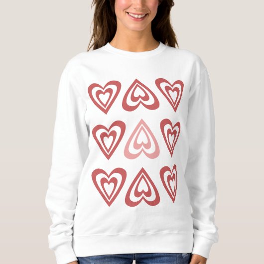 Sweatshirt Cœurs de la Saint-Valentin mignons – Conception d' (Devant)