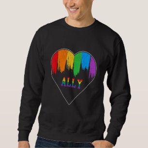 Sweatshirt Coeurs Lgbt Égalité Amour Lgbtq Rainbow Flag Gay P