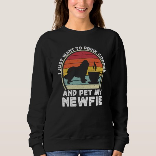 Sweatshirt Coffee And Newfie For Men Women Newfoundland Dog D (Devant)