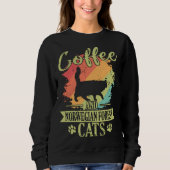 Sweatshirt Coffee and Norwegian Forest Cat (Devant)