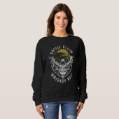Sweatshirt Coffee Black Whiskey Neat for Whiskey & Skull Fan (Devant entier)