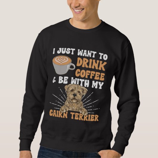 Sweatshirt Coffee Cairn Terrier (Devant)