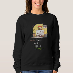 Sweatshirt Coffee Cat It Programme Code Programmeur Coder Com