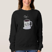 Sweatshirt Coffee Into Code JavaScript Code Coffee Developer (Devant)