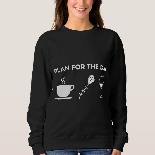 Sweatshirt Coffee Kite Flying Wine (Devant)