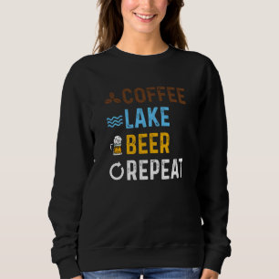 Sweatshirt Coffee Lake Bière Répétition Lakefront Living