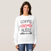 Sweatshirt Coffee Mascara Hustle Leopard Cute Maquillage Cita (Devant entier)