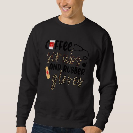 Sweatshirt Coffee Scrub Gant en caoutchouc léopard Peau coeur (Devant)