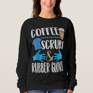 Sweatshirt Coffee Scrubs et gants en caoutchouc mignon cadeau