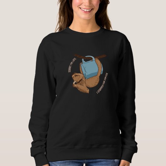 Sweatshirt Coffee Sloth (Devant)