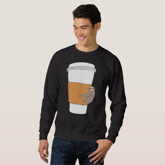 Sweatshirt Coffee Sloth Long (Devant entier)