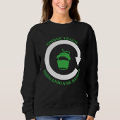 Sweatshirt Coffee Teach Shenanigans Repeat Shamrock St Patric (Devant)