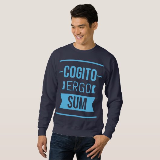 Sweatshirt Cogito ergo sum - phrase latine (Devant entier)